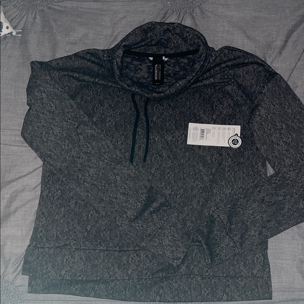 Mondetta Heathered Charcoal Cowl Pullover